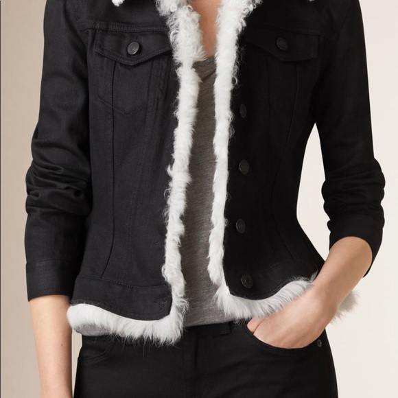 Burberry Brit Black Pocklington Shearling Jean Jkt - Picture 2 of 7